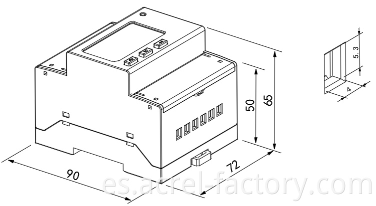 rail type multifunction energy meter